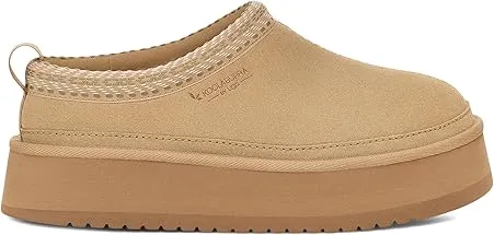 Koolaburra by UGG Women's Burree Platform Slipper, Desert Stone, 7